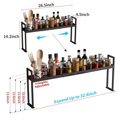 BOIVSHI Stove Top Shelf easy assembly with included tools.