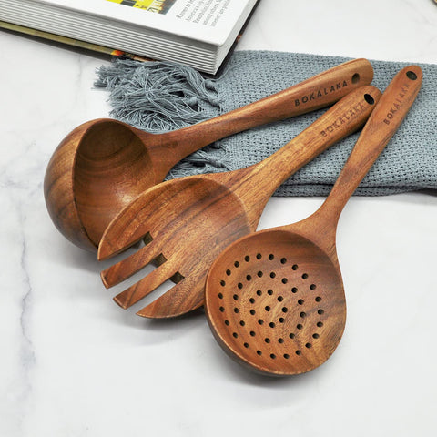 BOKALAKA utensils are safe for non-stick pans; protect coatings.