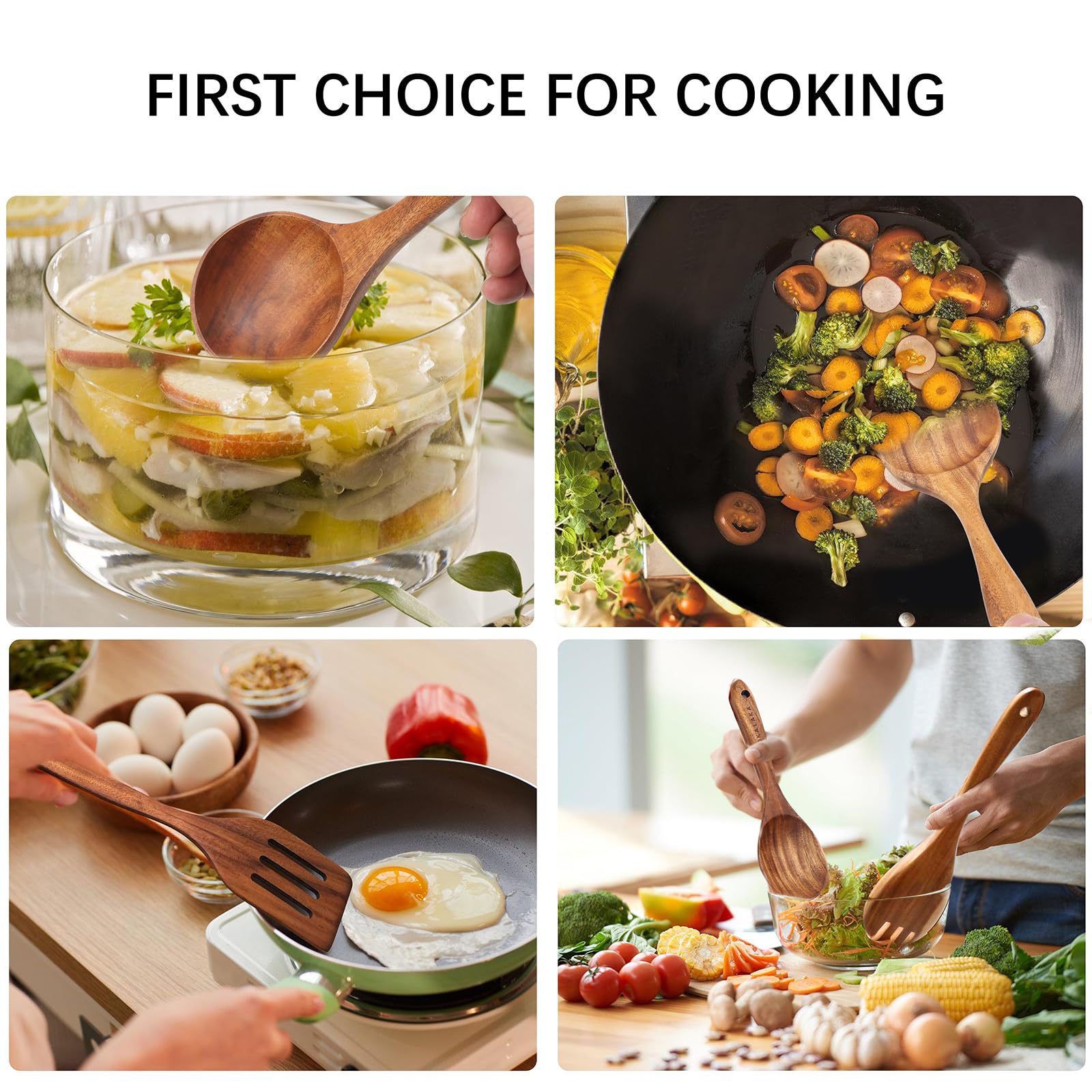 BOKALAKA teak soup-spoon with smooth finish for comfortable stirring