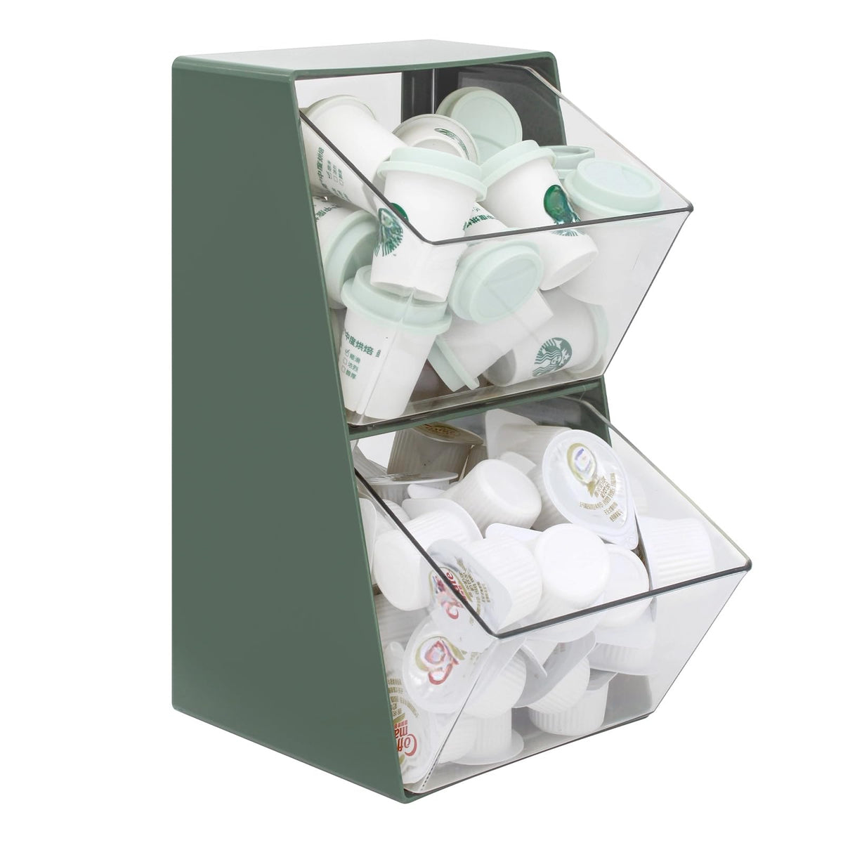 Bokelai coffee pod storage with two removable bins for organized counter space.