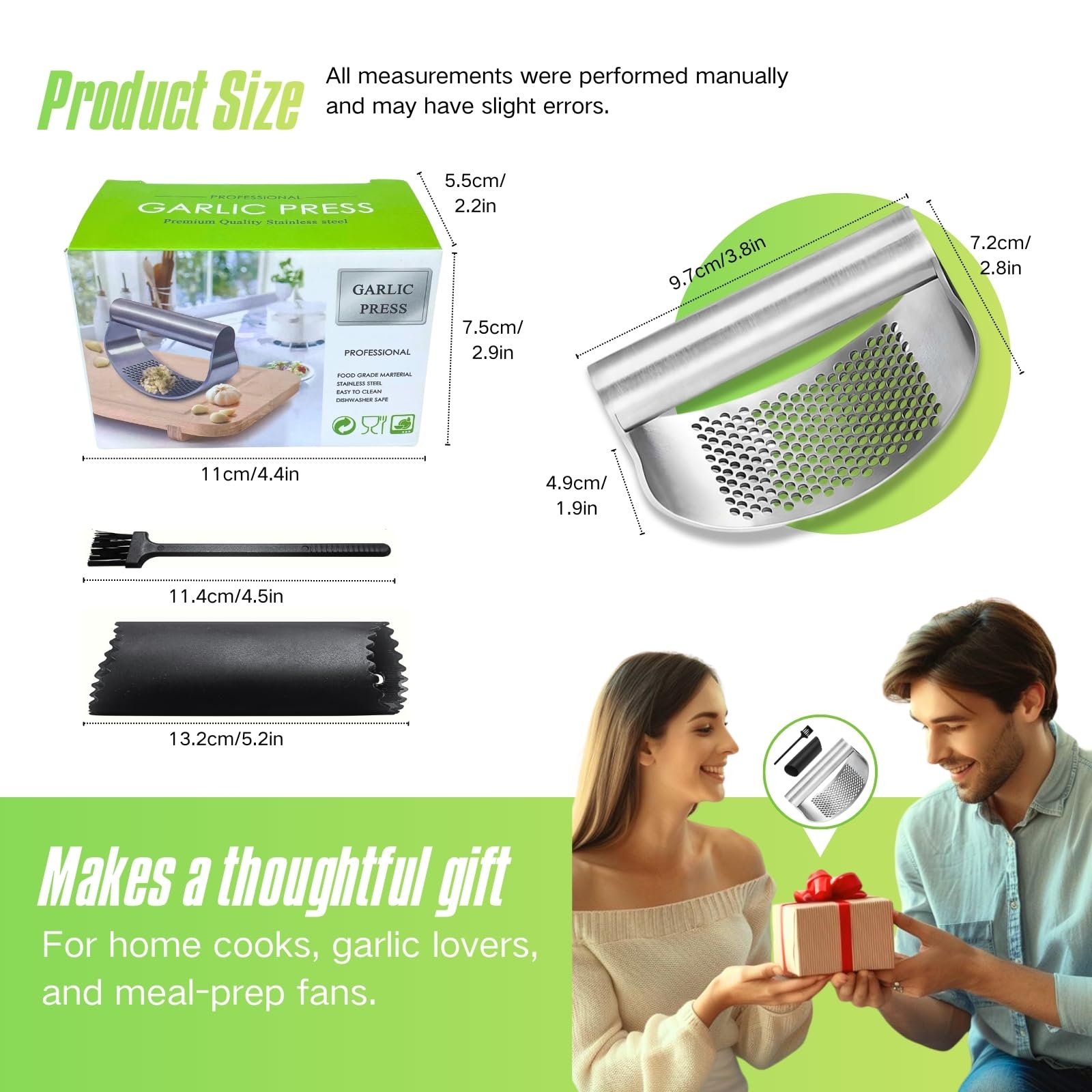 Silicone garlic peeler by BOKKY helps slip-free pre-peel prep
