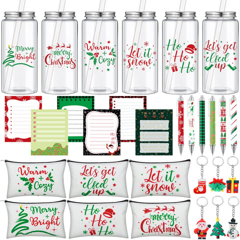 Bokon Christmas cups with lids and straws for spill-free sipping