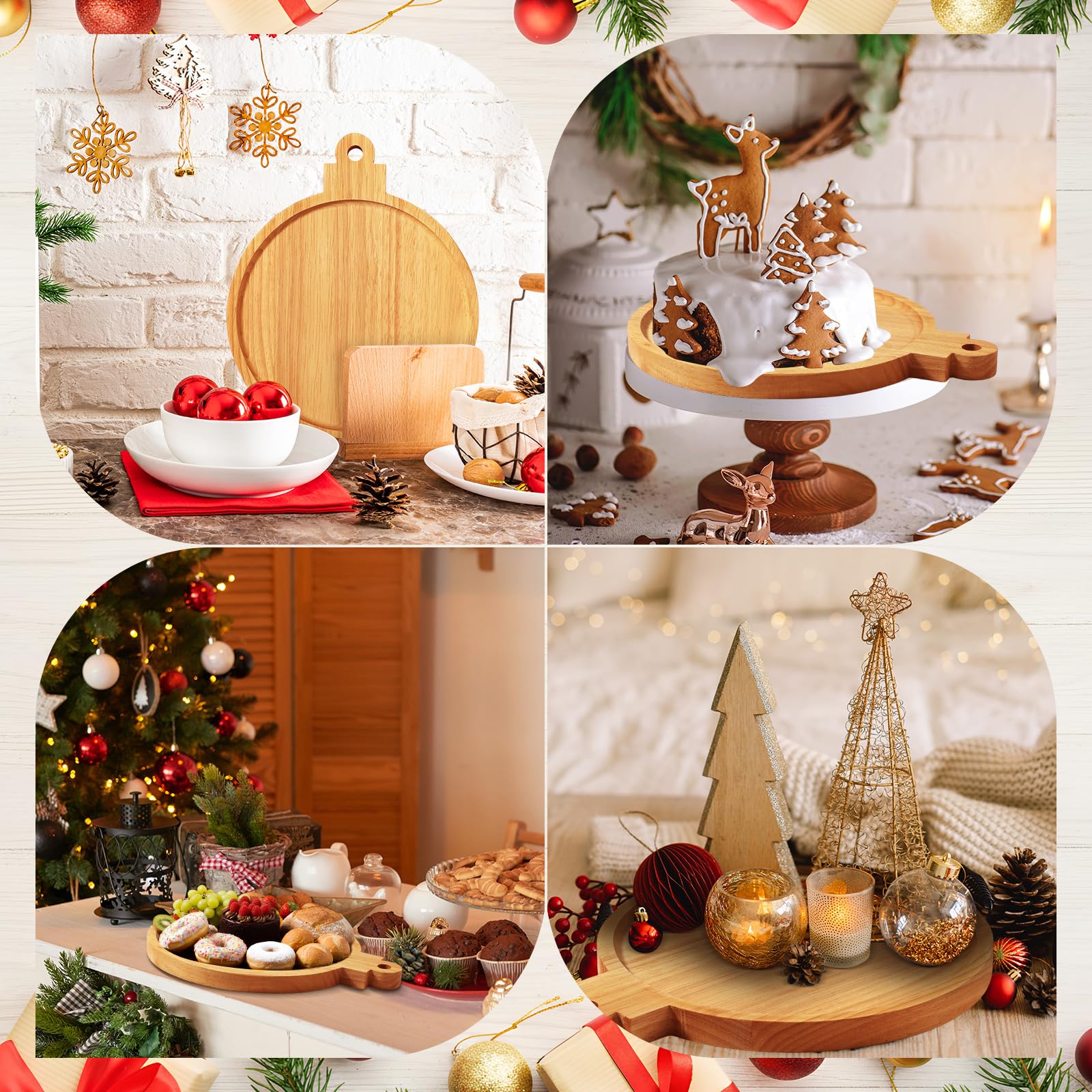Bokon gift-ready Christmas serving tray for parties