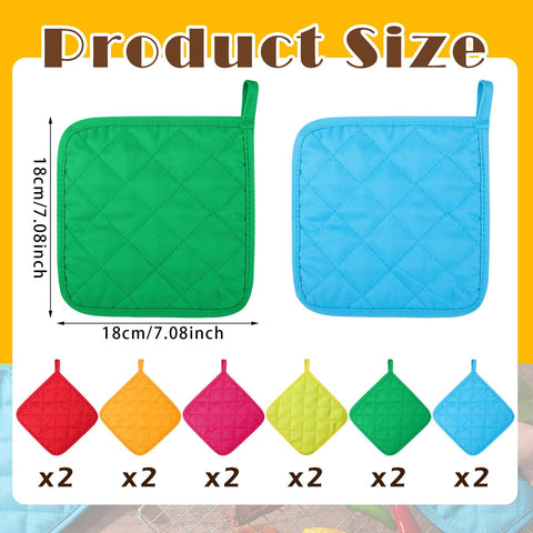 Bokon pot holders 7x7 inch size provide a sturdy grip while handling hot pans.