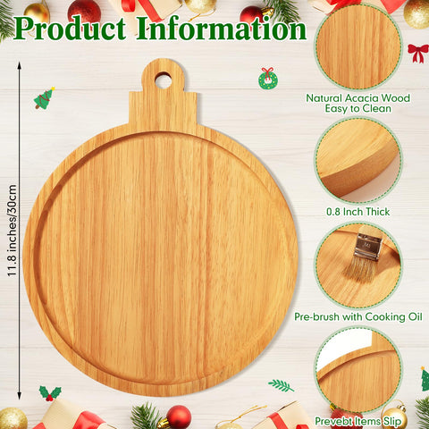 Bokon rubber wood serving tray with natural finish