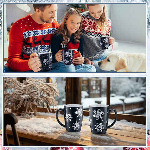 Bokon versatile snowflake mugs suitable for home, office, or party gatherings.