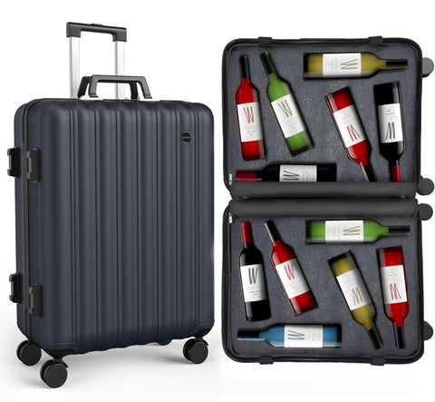 Boldworks wine suitcase showing 12-bottle capacity for secure air travel