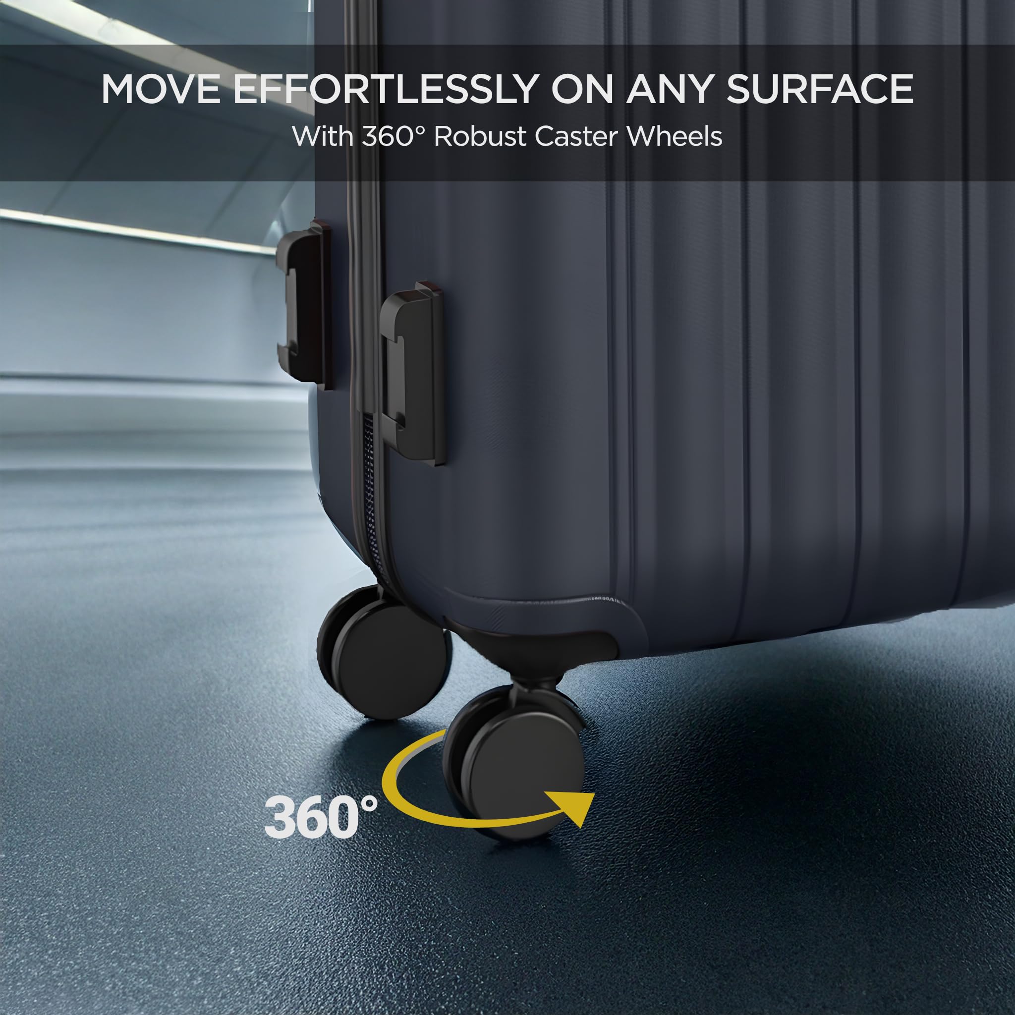 Boldworks wine suitcase with 360-degree wheels for smooth airport maneuvering
