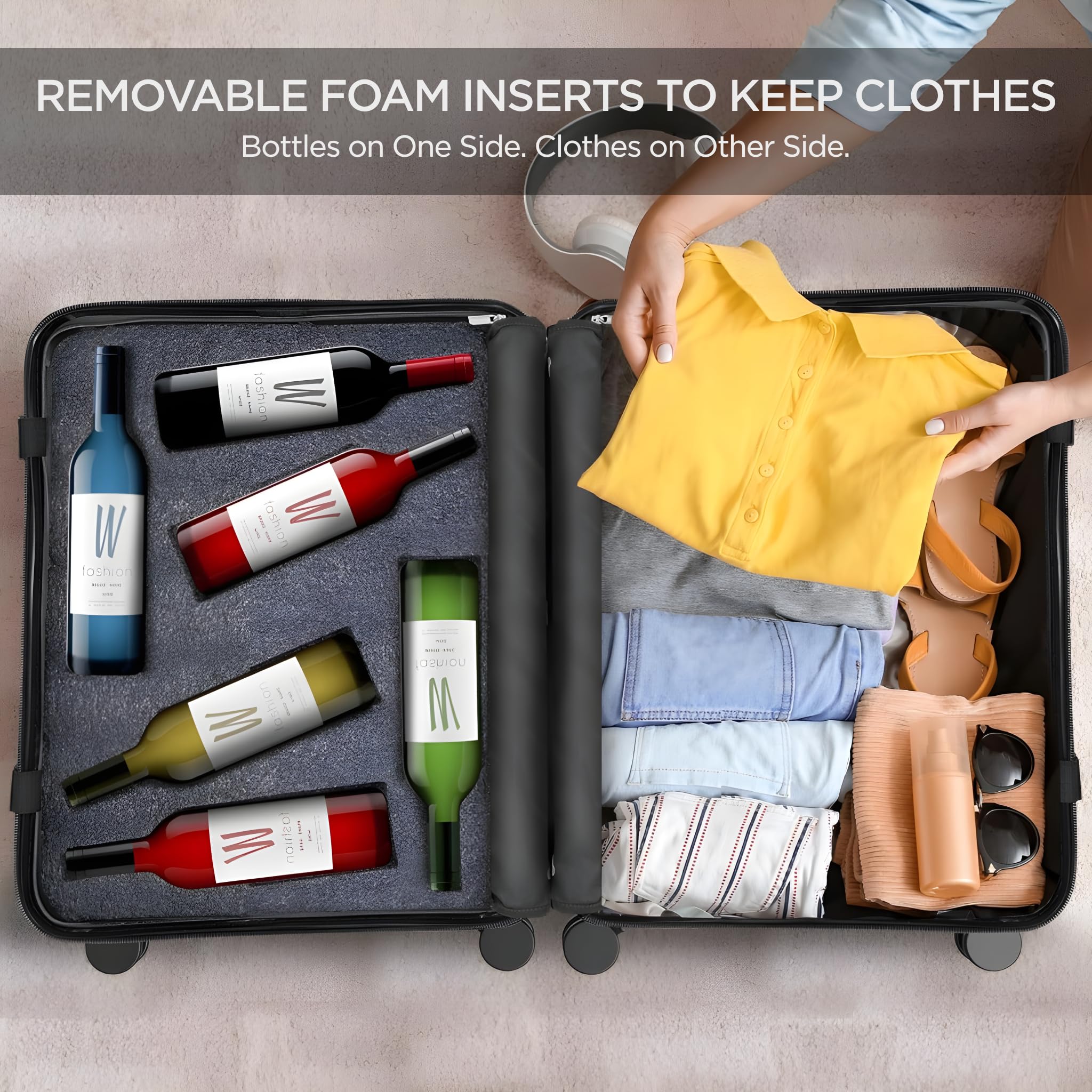Boldworks wine suitcase stylish exterior stands out in baggage claim