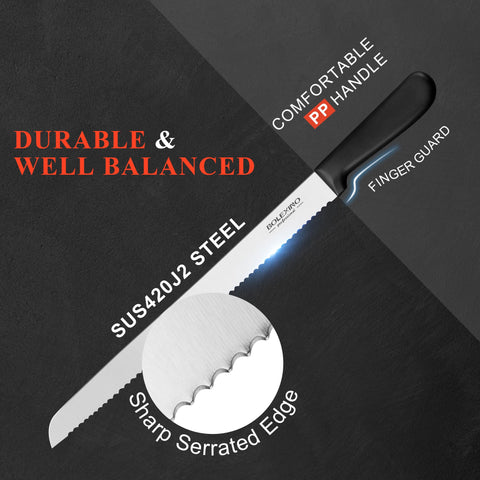 BOLEXINO knife cuts soft cakes and pies neatly