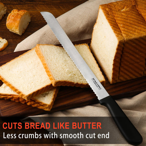 BOLEXINO knife compatible with bread slicer for uniform thickness
