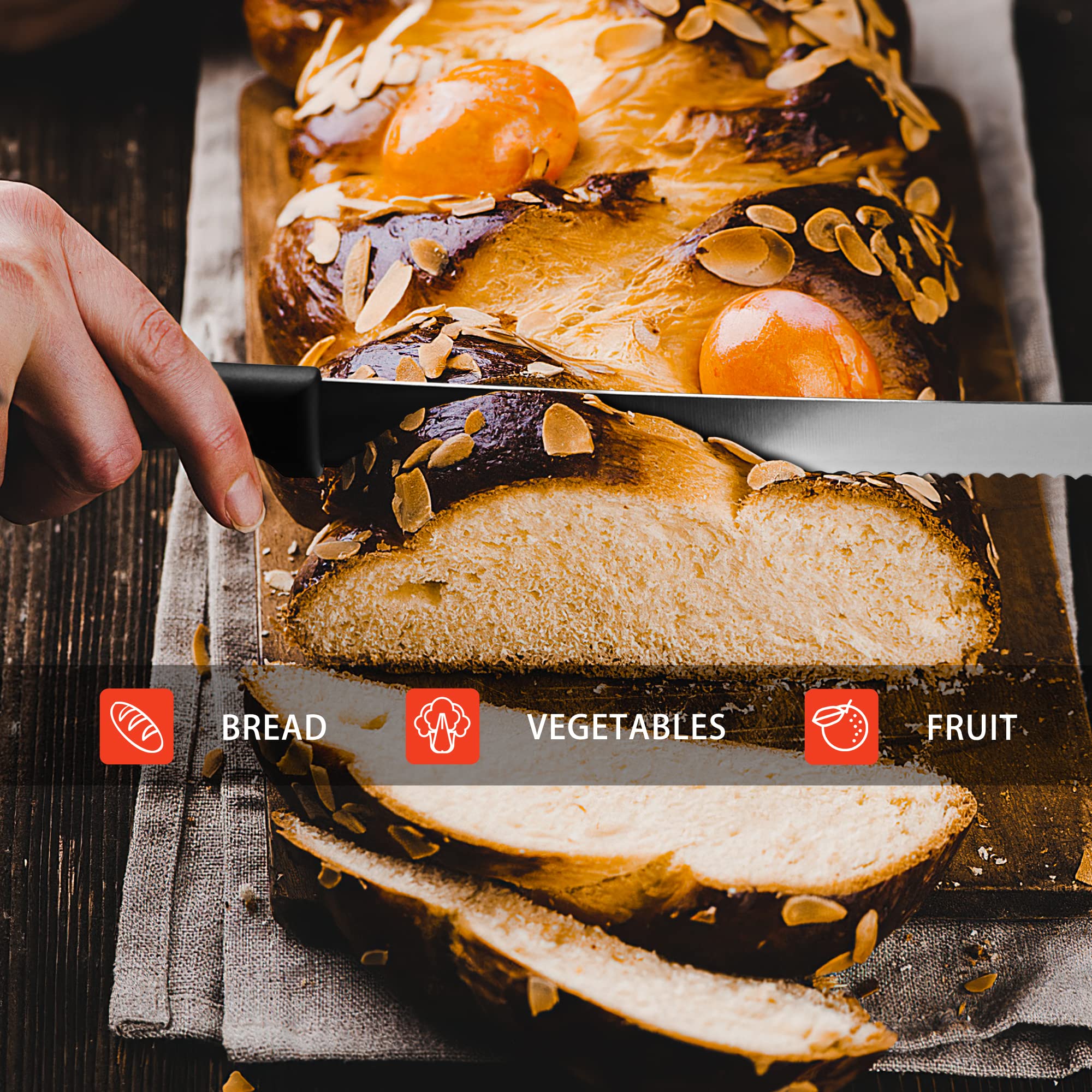 BOLEXINO wavy-edge blade grips bread with less effort