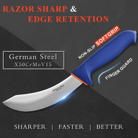 BOLEXINO german steel X50CrMoV15 blade seen under light