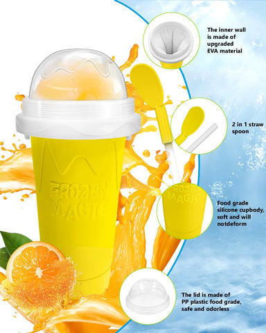 Bollove Slushie Cup double-layer silicone, safe reusable material