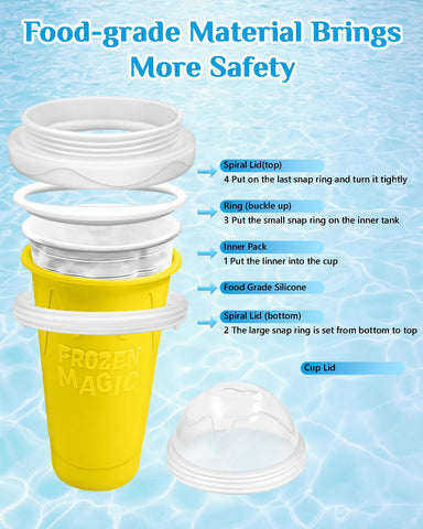 Bollove Slushie Cup portable for travel, office, gym
