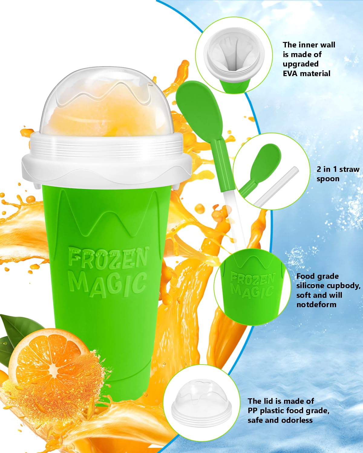 Bollove Slushie Cup portable design ideal for travel and on-the-go use