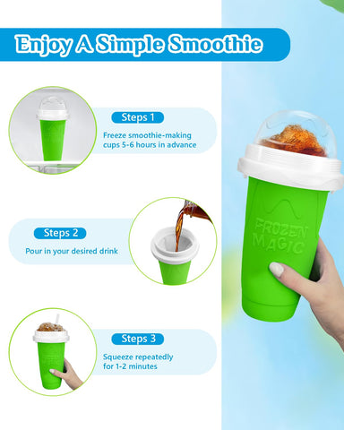 Bollove Slushie Cup silicone body is safe, durable, and washable