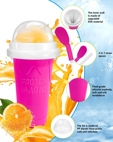 Bollove Slushie Cup smart detachable spoon-straw combo for versatile use
