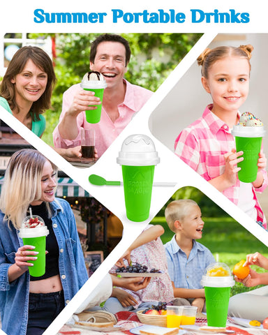 Bollove Slushie Cup spoon-straw combo for easy eating and sipping