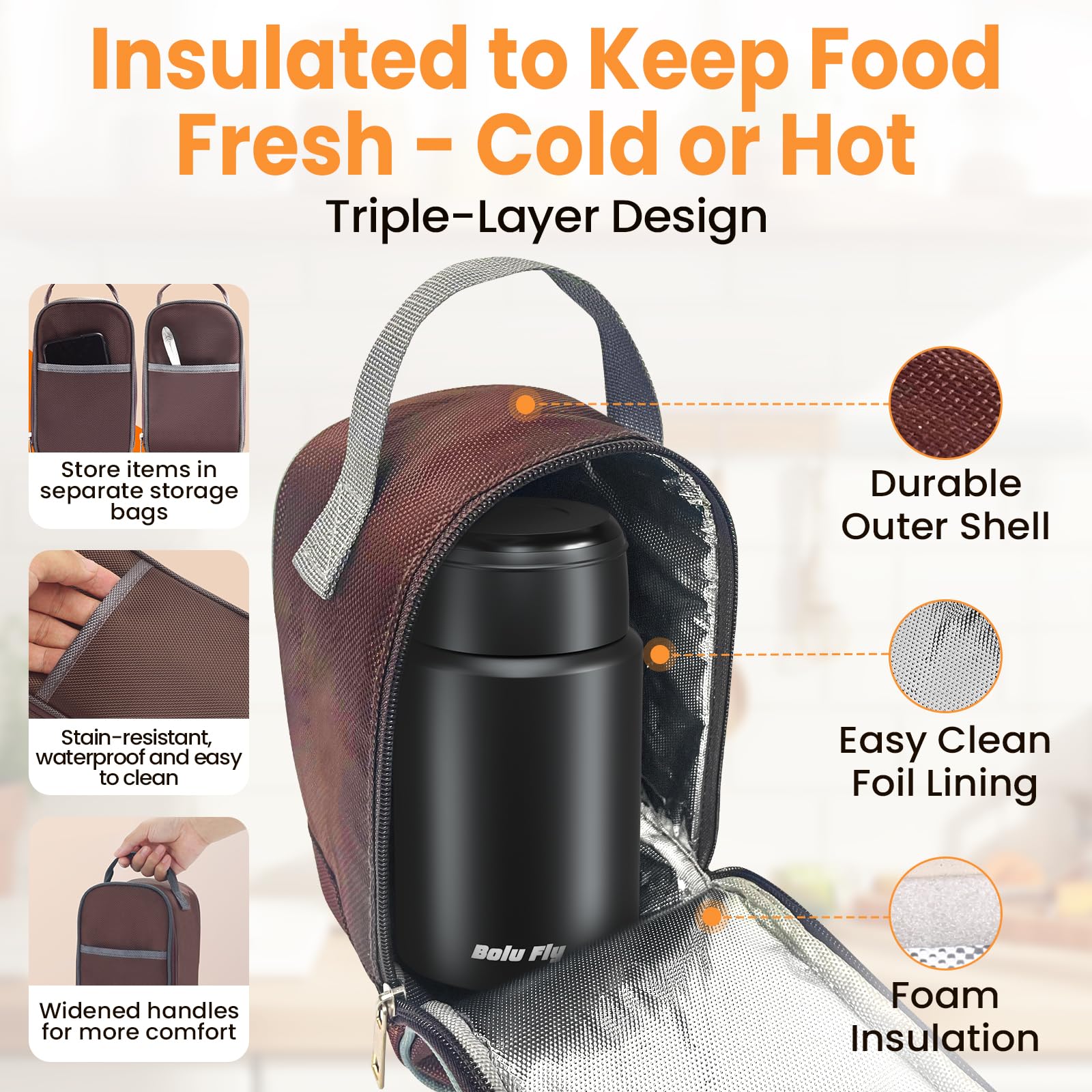 Bolu Fly outer lid with carry handle for easy transport
