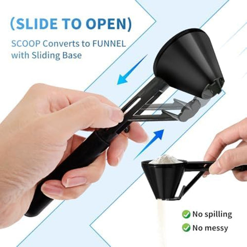 Bolvoa integrated funnel showing mess-free filling