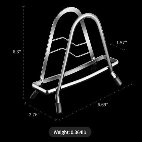 BOMANSI BOMS cutting board holder stand front view highlighting stable triangle base