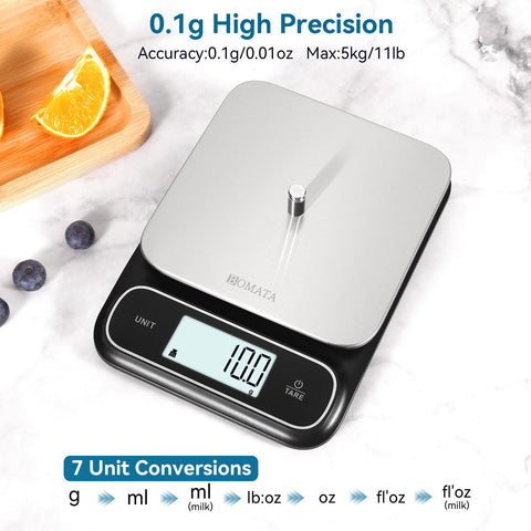 BOMATA scale with backlit display for easy reading in any kitchen.
