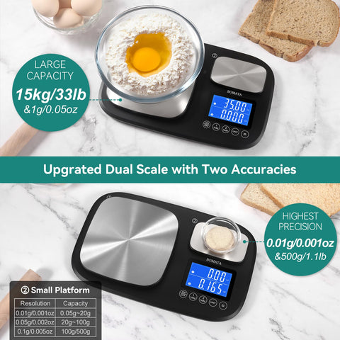 BOMATA dual-platform scale small platform for precise weighing of small items like jewelry
