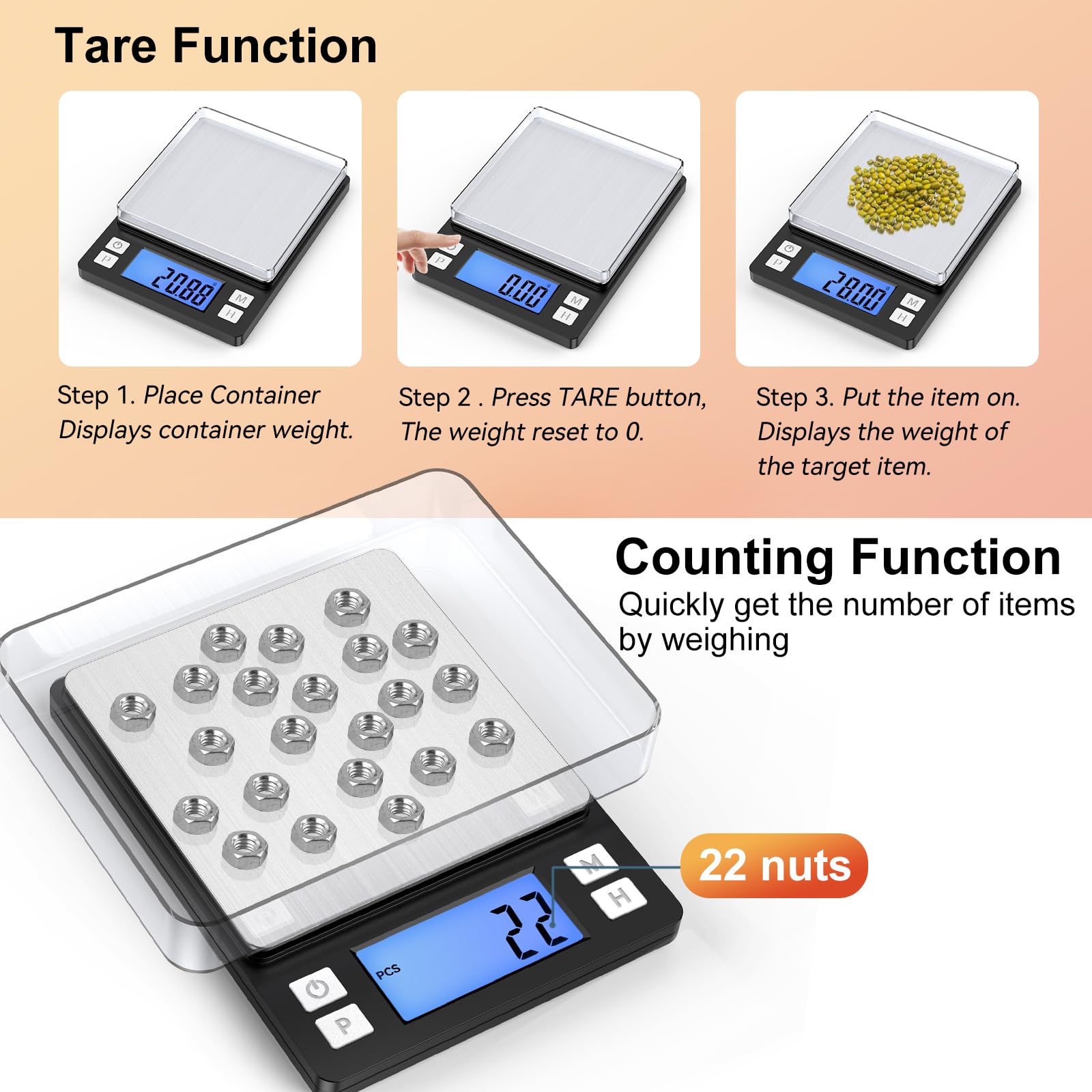 BOMATA scale kitchen-use versatile tool for baking and small-item weighing.