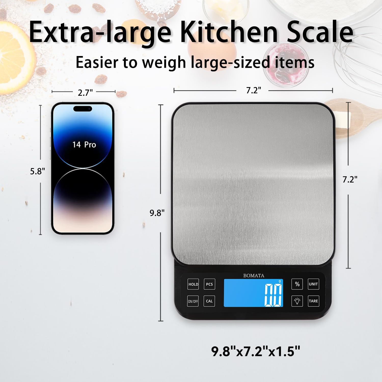 BOMATA USB rechargeability keeps you powered for long kitchen sessions.