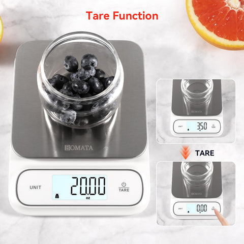 BOMATA scale waterproof design allows rinse-under-running-water cleaning.