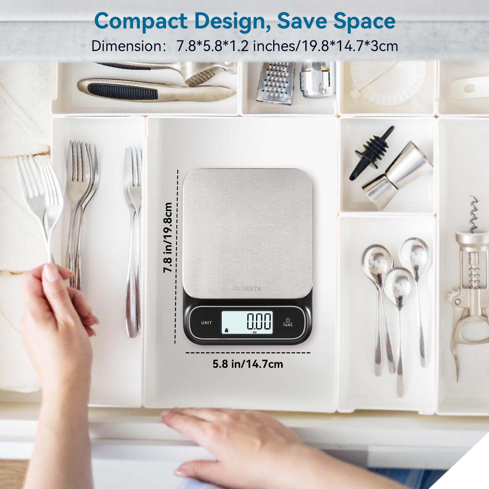 BOMATA 5 kg capacity suits meat portions and bulk ingredients.
