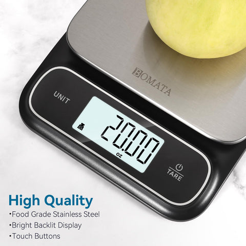 BOMATA tare function and seven units offer flexible measurement options.