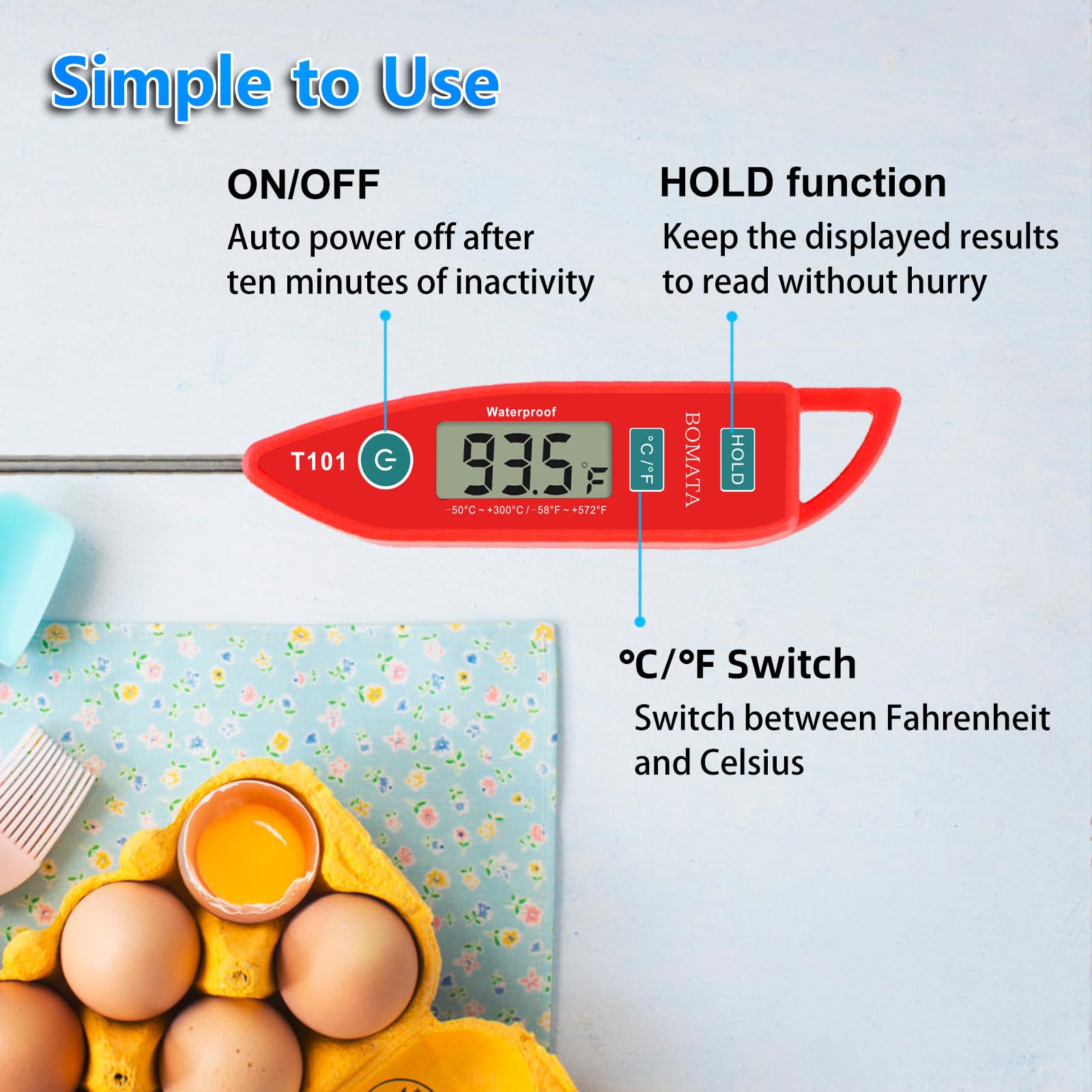 BOMATA hold function keeps readings visible while checking multiple items