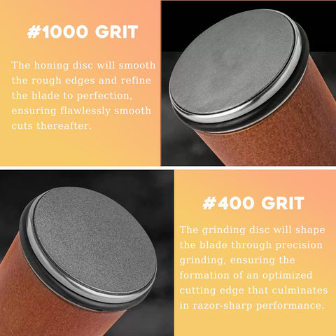 BomCot magnetic base improves safety during sharpening sessions.
