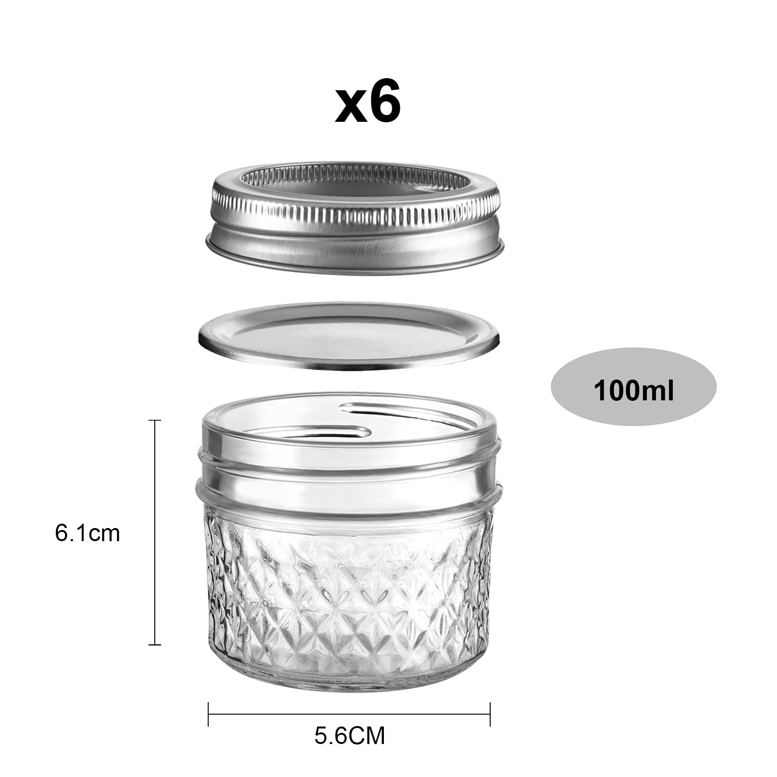 Bomex glass canning jar 100 ml ideal for spices and yogurt portions.