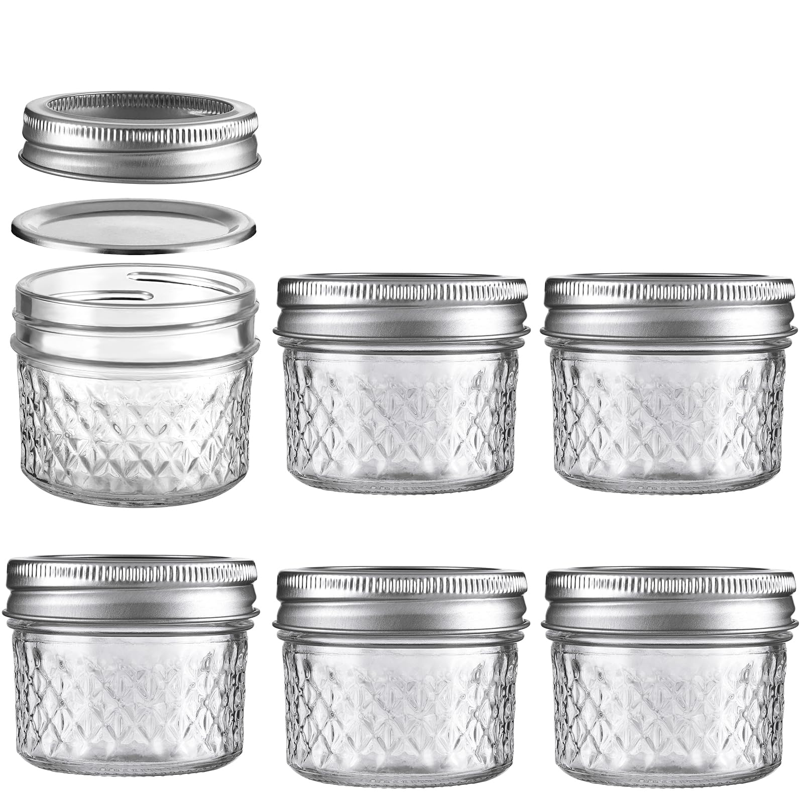 Bomex mason jar 3.4 oz with airtight lid for jam storage.