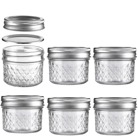 Bomex mason jar 3.4 oz with airtight lid for jam storage.