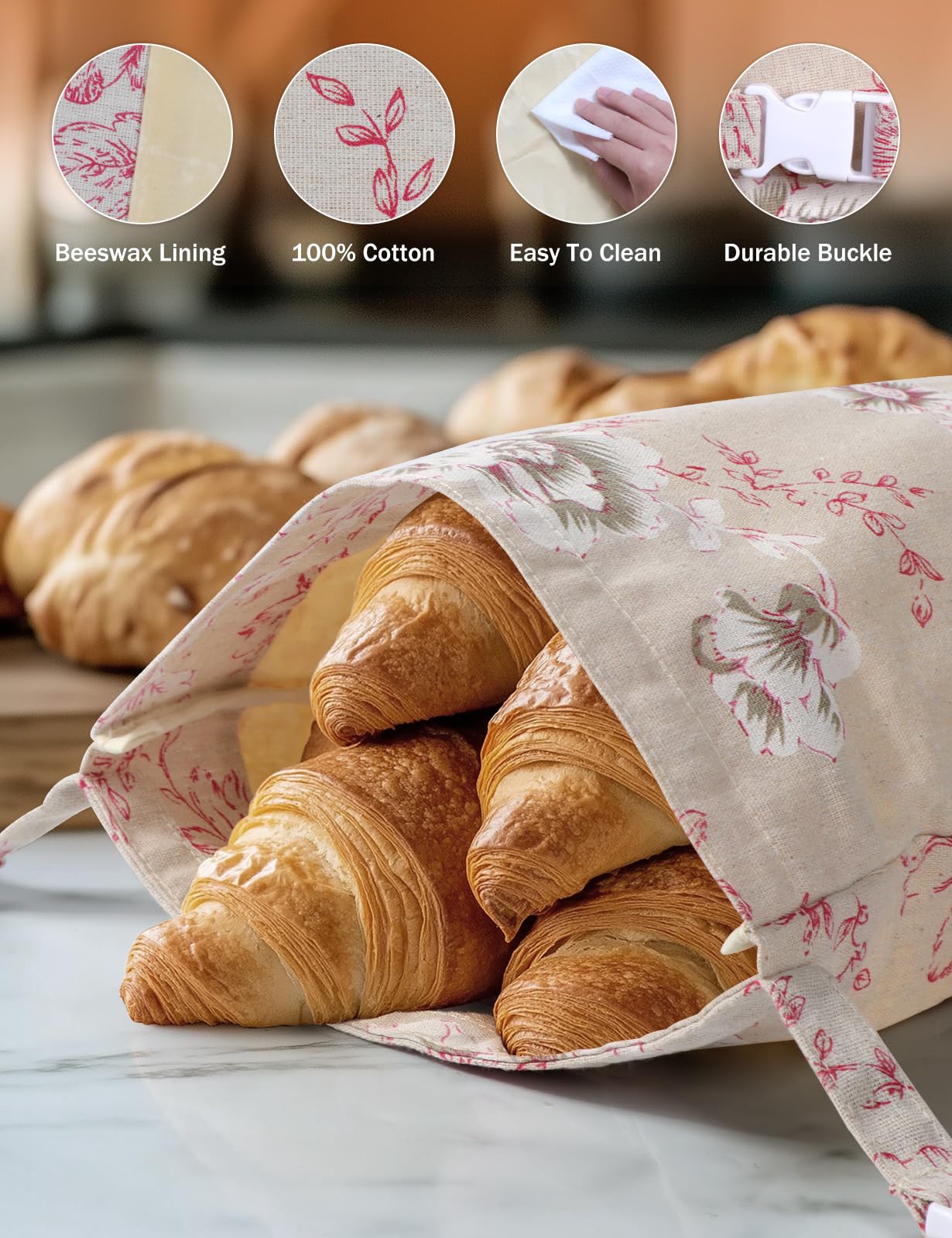 Bomis bread bags fold and clamp to create a tight air tight seal.