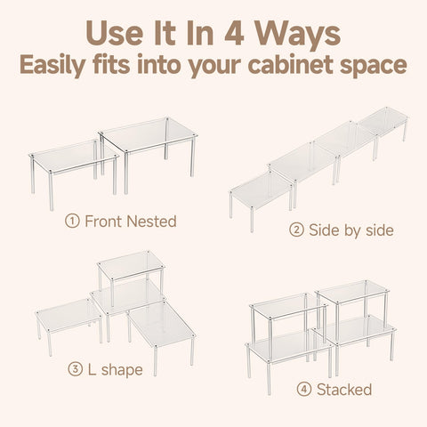 BOMOKS large and small shelf options fit items neatly.