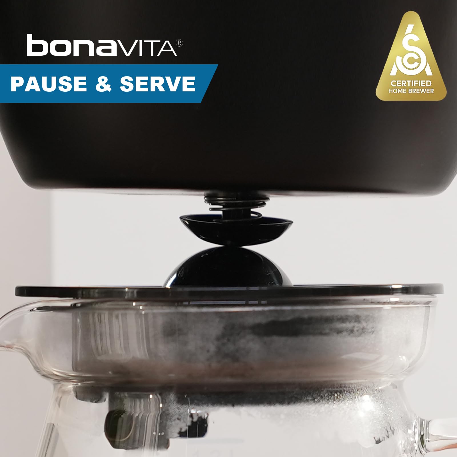 Bonavita Enthusiast pre-infusion mode blooms grounds for richer extraction.