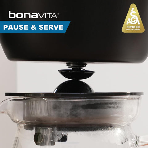 Bonavita Enthusiast pre-infusion mode blooms grounds for richer extraction.