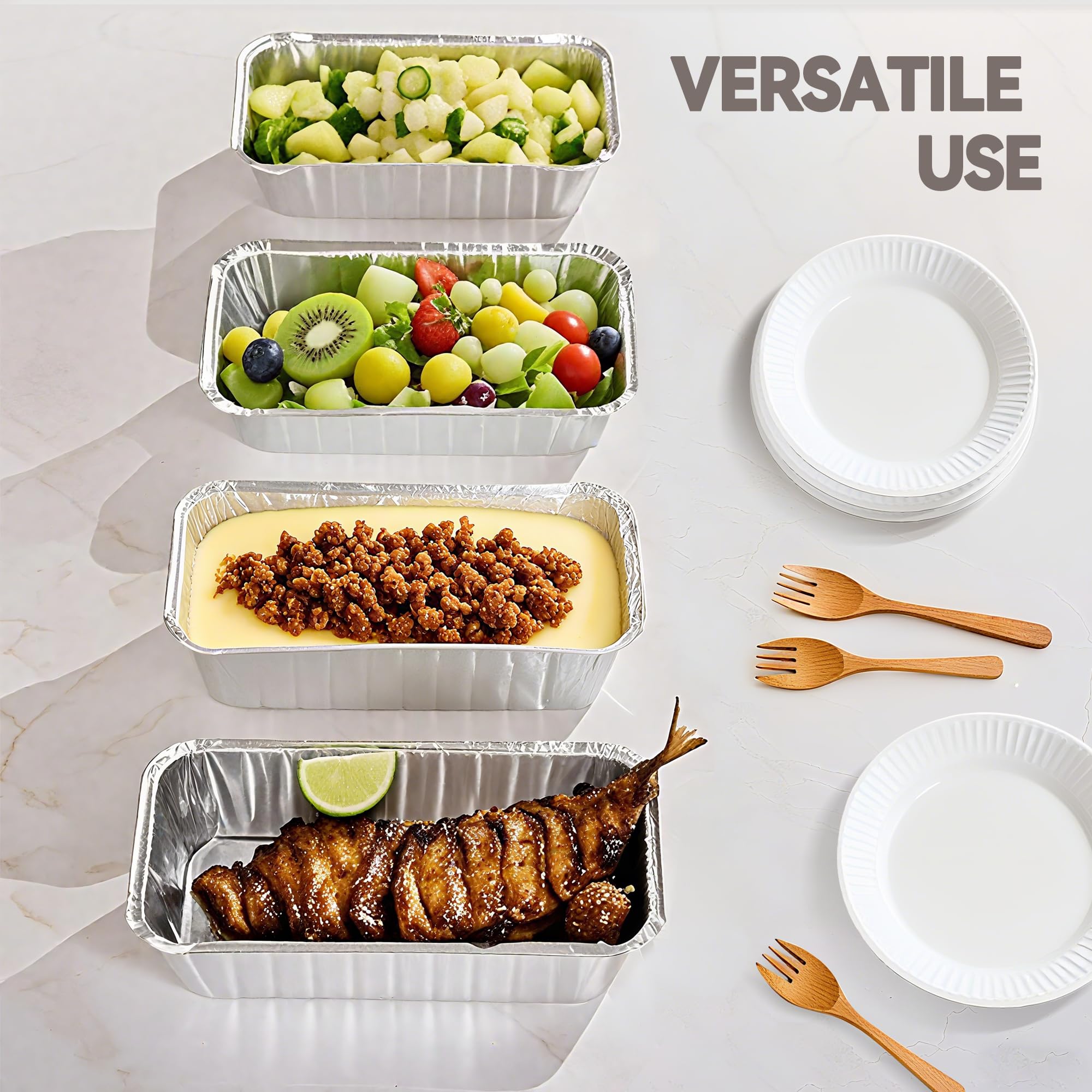 BondOnLum disposable bakeware is stackable for easy storage.