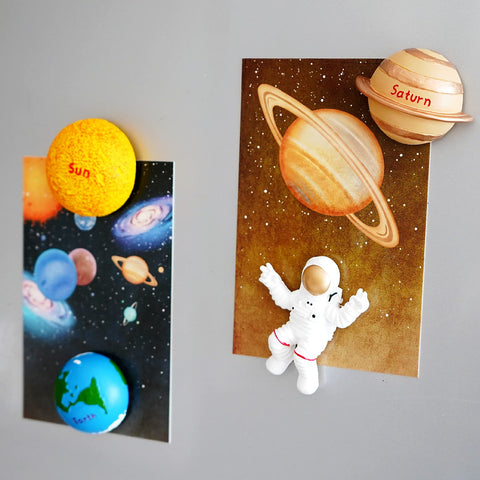 Bonilve Astronaut magnet with NASA badge inspires exploration and STEM curiosity