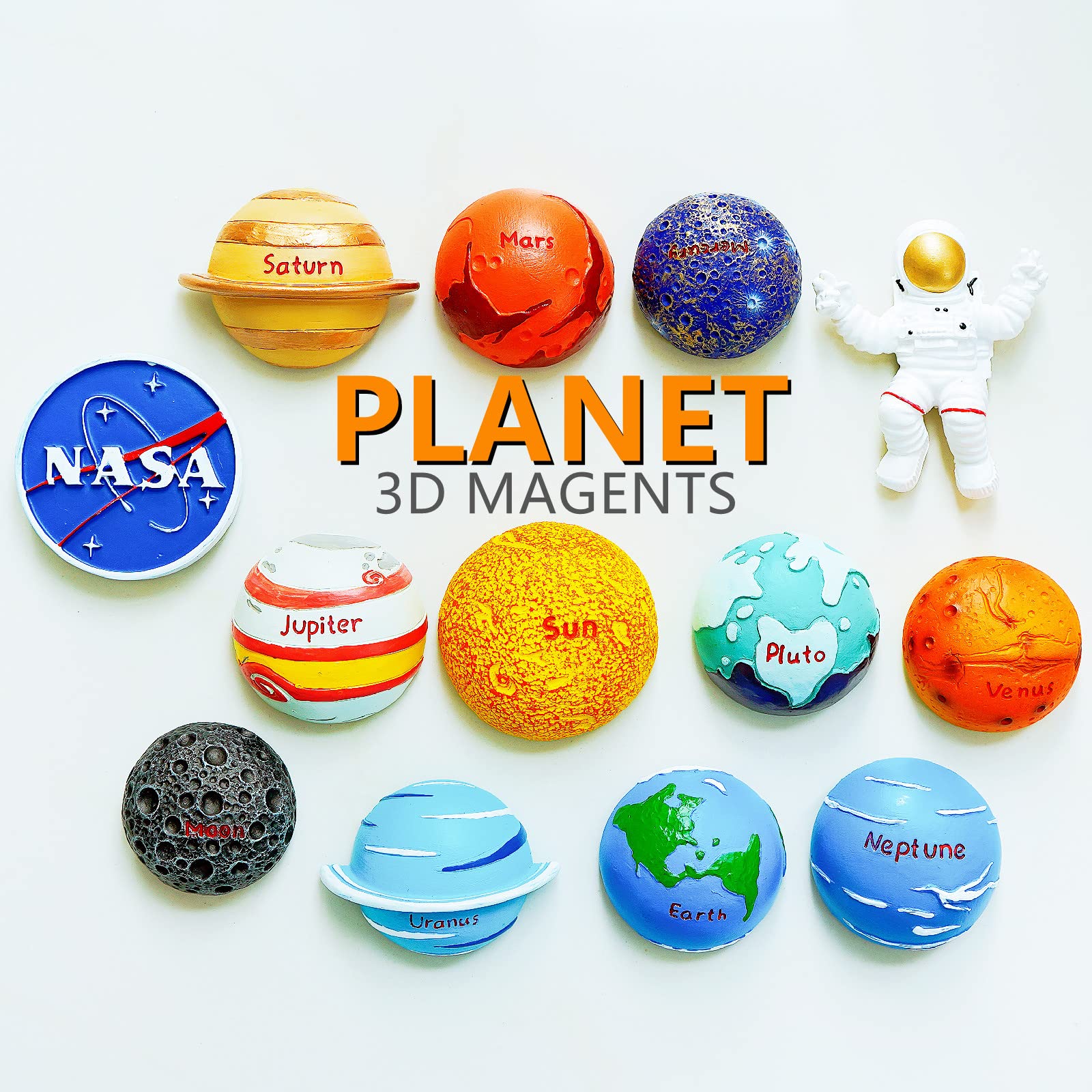 Bonilve Mercury planet magnet compact, educational display for shelves and desks