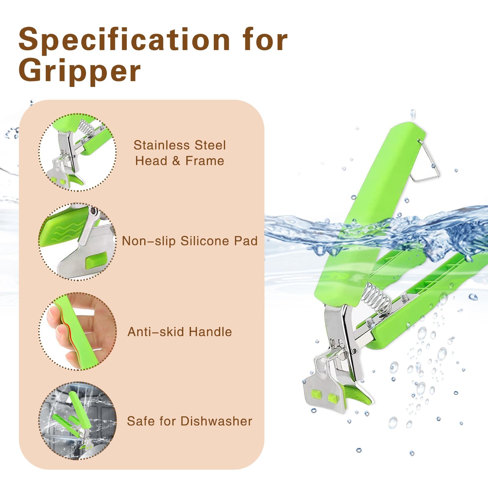 Bonison hot plate gripper 1.8 inch opening fits standard dishes.
