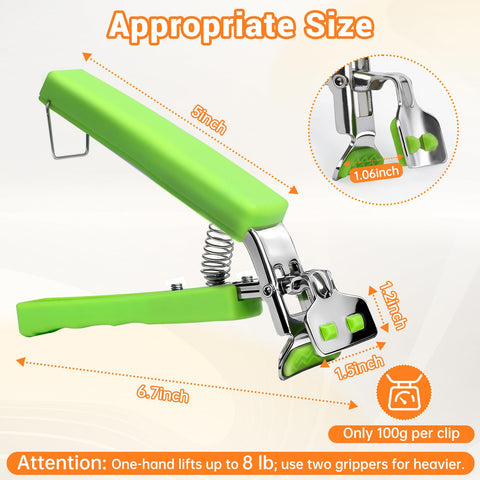 Bonison reinforced stainless-steel jaws provide sturdy grip for hot items.