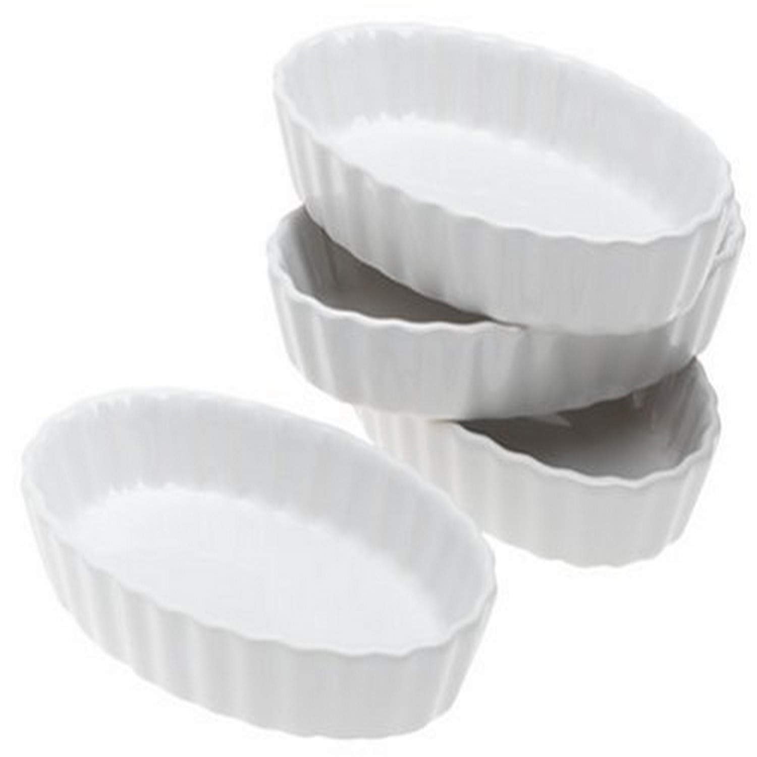 BonJour Creme Brûlée ramekins, oval set for individual desserts and easy oven-to-table service