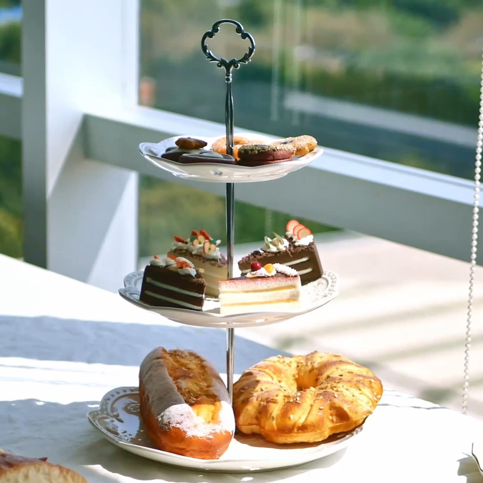 BonNoces pedestal for weddings and baby showers elevates dessert presentation