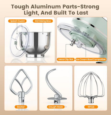Whisk attachment from Bonnor creates light, creamy whipped mixtures
